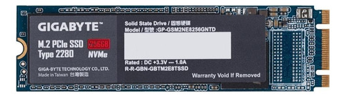 Disco sólido SSD interno Gigabyte GP-GSM2NE8256GNTD 256GB