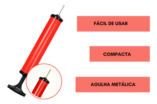 Bombinha Manual Esporte Para Encher Bolas, Boias E Inflaveis Variavel