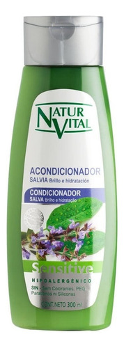 Acondicionador Sensitive Salvia Ginseng  Natur Vital 300 Ml.