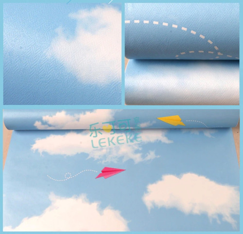 Imagen 4 de 10 de Papel Tapiz Adherible 10m X 45cm Paisaje Nubes Cielo Tp62