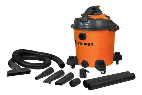 Aspiradora De tacho Truper ASPI-12 45L naranja y negra 120V 60Hz