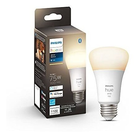 Bombilla Inteligente Philips Hue White A19 De Lúmenes Median