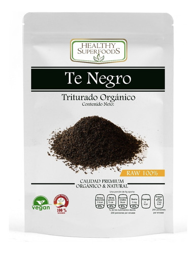 Te Negro Organico Triturado Premium 500g