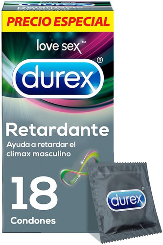 Condones Durex Retardante Caja Con 18 Piezas