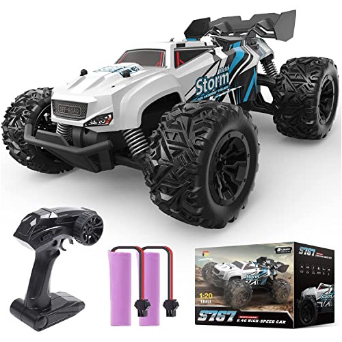 Deerc Rc Car, Remote Control Monster Truck W/ 2 Batteries Fo