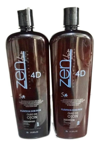 Escova Progressiva Zen Hair Plástica Dos Fios 2 X 1000