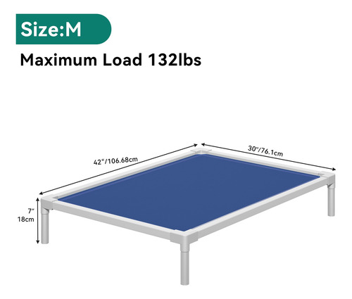 Yitahome Cama Elevada Para Perros Malla Textileno Antidesliz