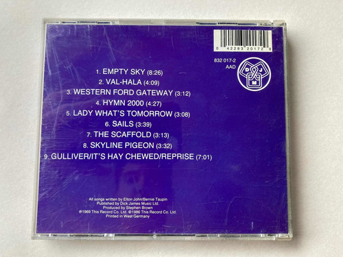 Elton John - Empty Sky - Cd (west Germany) (Usado)