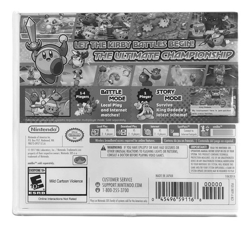 Videojuego Nintendo 3ds Kirby Battle Royale 2ds 2017 Nuevo