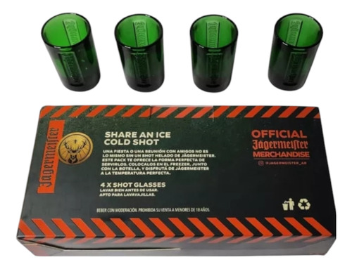 Jagermeister 700ml + Box De 4 Shot Originales