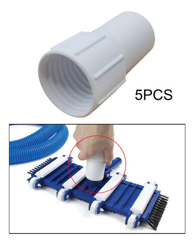 5 Piezas Blanco Piscina Manguera De Vacío Manguito Conector