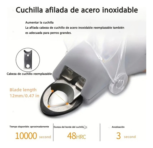 Corta Uñas Para Perro Gato Mascota Safety Con Luz Led