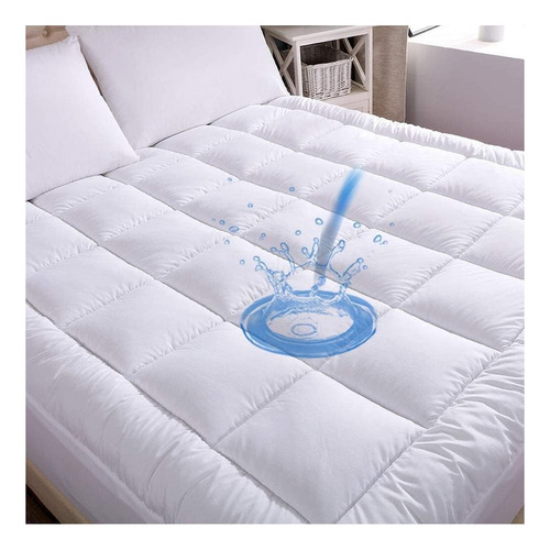 Whatsbedding Protector De Colchón Impermeable De Algodón, Ta
