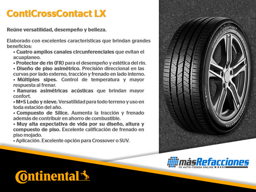 Llanta Continental Conticrosscontact Lx 225/65r17 102 H