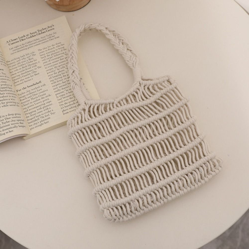 Bolso Tejido De Malla, Bolso De Playa Para Vacaciones, Moda