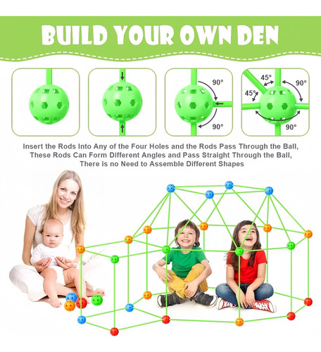 Conjunto De Brinquedos Infantis Para Construção De Tendas Lu