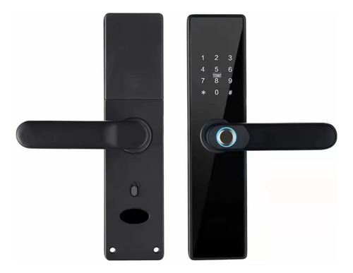 Fechadura Inteligente Biométrica Smart Digital Eletrônica Cor Preta