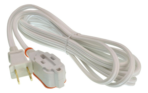 Extensión Eléctrica Blanca 16 Awg 2 Metros Blanco