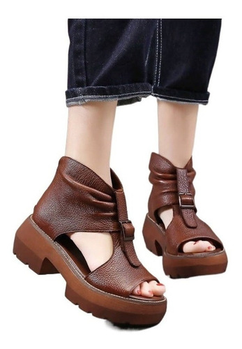 Zapatos De Sandalias De Romanos De Plataforma Para Damas