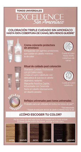 Tinte Para Cabello L'oréal Excellence 7u Rubio Universal