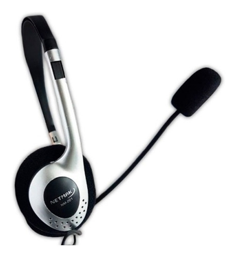 Imagen 2 de 2 de Auriculares Notebook Pc Netmak Con Microfono Zoom Skype Meet
