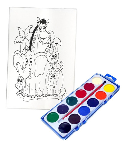 Set De Arte Infantil Kit Bastidor Cuadro Pintura Para Niños