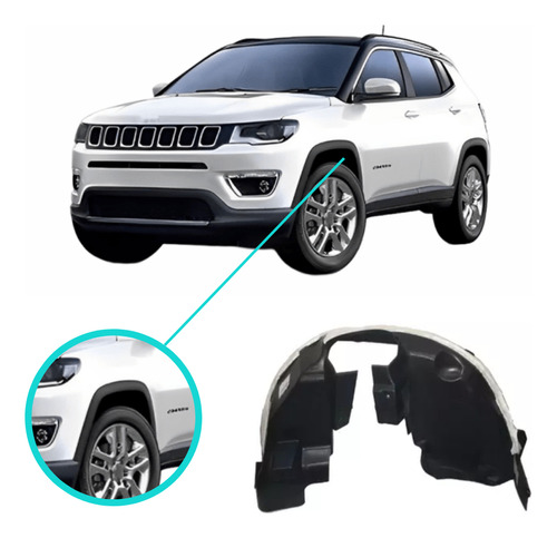 Parabarro Dianteiro Esquerdo Jeep Compass 2017 2018 2019