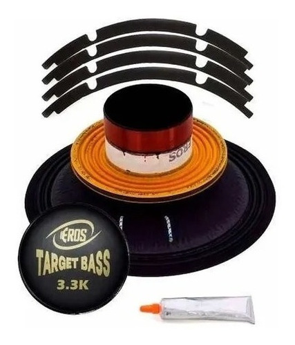 Reparo Eros Target Bass 15 Pol 3.3k 4 Ohm Original Subwoofer