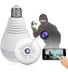 Camara Bombillo Seguridad Ip Panoramica 360° Wifi