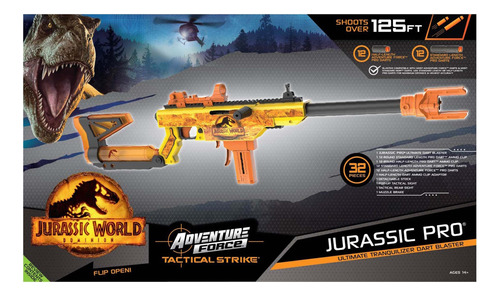 Lanzador Tipo Nerf. Jurassic Pro Adventure Force P Niños 