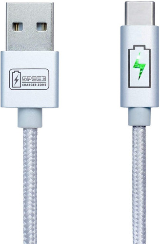 Tipo C   cargador De Cable Usb Por Velocidad Zone | (plata