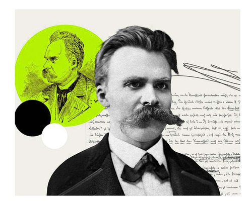 Vinilo 30x30cm Nietzsche Filosofo Poeta Pensamiento M3