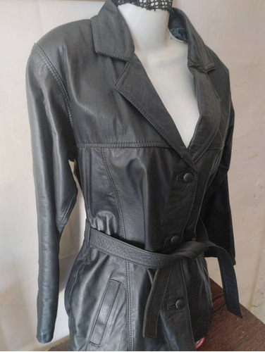 Chaqueta De Cuero Mujer Negro 