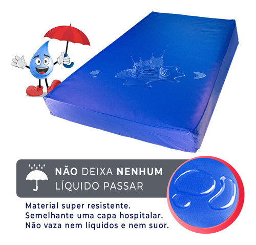 Capa Colchão Impermeável Hospitalar Solteiro Varias Medidas 78x188x18