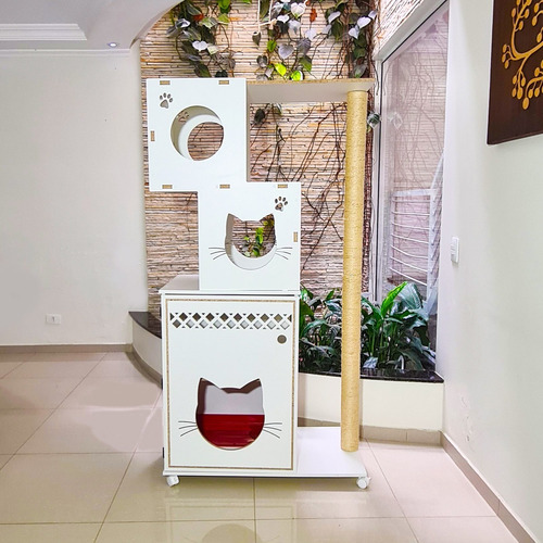 Torre Árvore Brinquedo Cama Toca Arranhador Gato - Zion