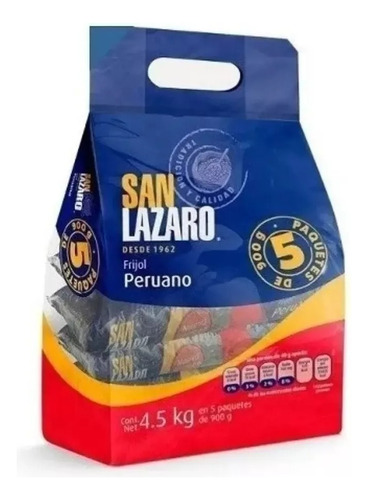 San Lázaro Arroz Súper Extra, 5 Pzs De 900 Cada Una, 4.5kg 