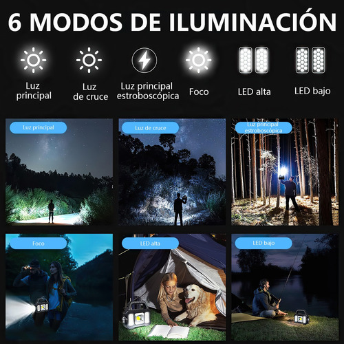 Luz Solar De Camping, Luz De Trabajo Portátil Recargable Yellow