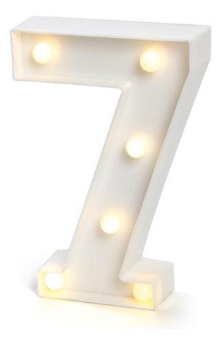 Luminoso Número C/led Branco Cor 7