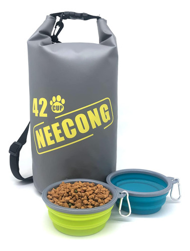 Neecong Bolsa De Viaje Para Alimentos Para Perros Con Tazone