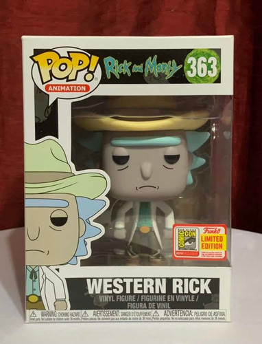 Funko Pop #363 Western Rick Comic Con 2018 Detslle En Caja