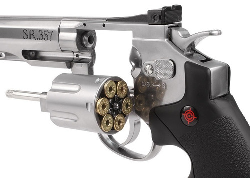 Imagen 3 de 8 de Revolver 357 Crosman Fullmetal Armas Pistolas + Regalos Bbs