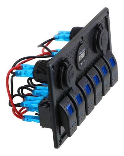 Yu Interruptor De Panel Oscilante Azul De Barra De Luz