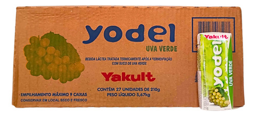 Yakult Suco De Uva Verde Yodel Não Contém Glúten 210ml