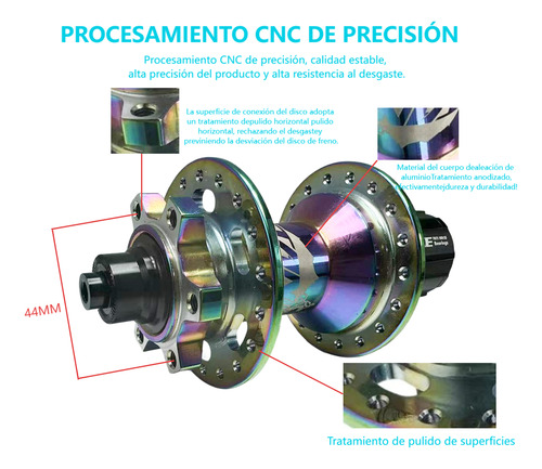 Mazas Tronadoras Mtb 36 Hoyos Hg 7-12v Aluminio 7-12 Speed