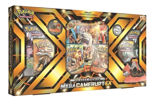 Imagem 1 de 4 de Box Pokémon - Coleção Premium - Mega Camerupt Ex - Copag