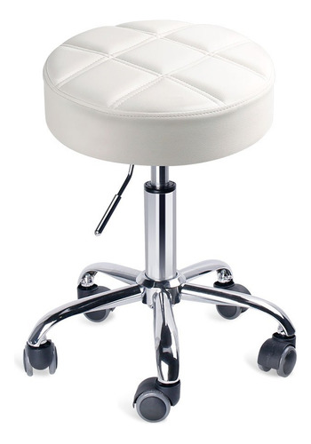 Taburete Con Ruedas Leopard Redondo Ajustable Work Medical,