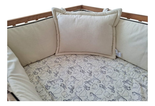 Juego De Cuna 4 Piezas Jungle Animalitos 95 X 140 Cm Beige