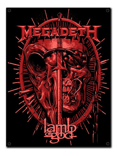 #04 - Cuadro Vintage 30 X 40 / Madera No Chapa Megadeth