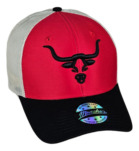 Gorra Vaquera De Malla Texas Longhorn Monchos Caps