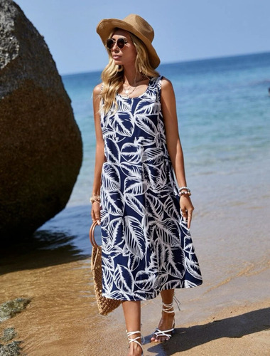 Vestido Largo De Playa Mujer - Xera - Talla M